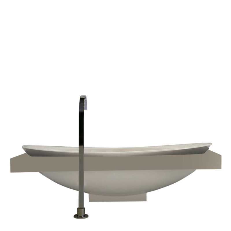 Suave 78.75'' L Soaking Bathtub, Gloss Taupe