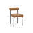 Faux Leather Dining Chair with Metal Legs-683526329-719110048-676610929