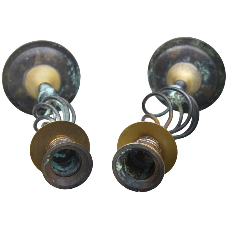 Iron and Copper Candlestick