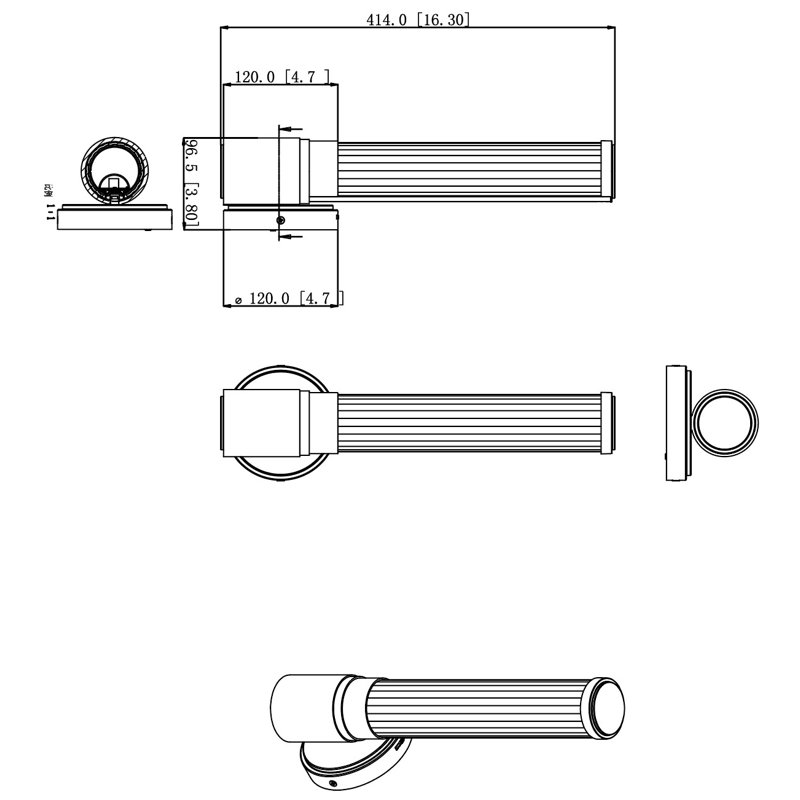 Cochran 1 Light Wall Sconce in Brushed Nickel, Matte Black