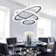 Lustre moderne à 3 anneaux pour salon, noir-130139934