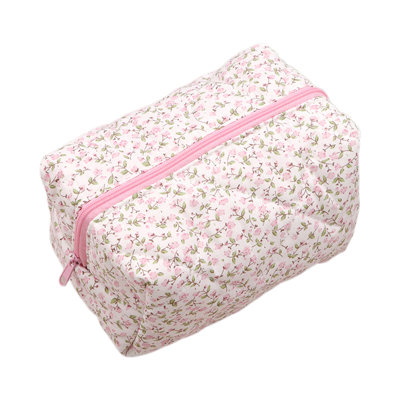 Pochette de maquillage à motif floral