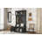 Modern Farmhouse 4-in-1 Hall Tree with Storage Shoe Bench-1257450033