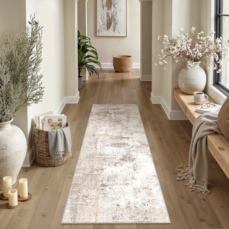Ahmaad Abstract Area Rug, Runner 61 x 183 cm