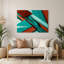 Geometric Abstraction 48 Brown Metal Wall Art-944167599