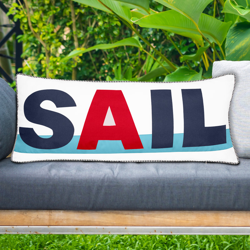 Housse et insert de coussin rectangulaire d'extérieur pour l'intérieur et l'extérieur Nautical Collection