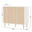 Fluted Buffet Sideboard With 3 Doors, Modern Accent Cabinet With Adjustable Shelves, Kitchen Storage With Golden Handles, Coffee Bar For Kitchen, Dining Room-1745632544