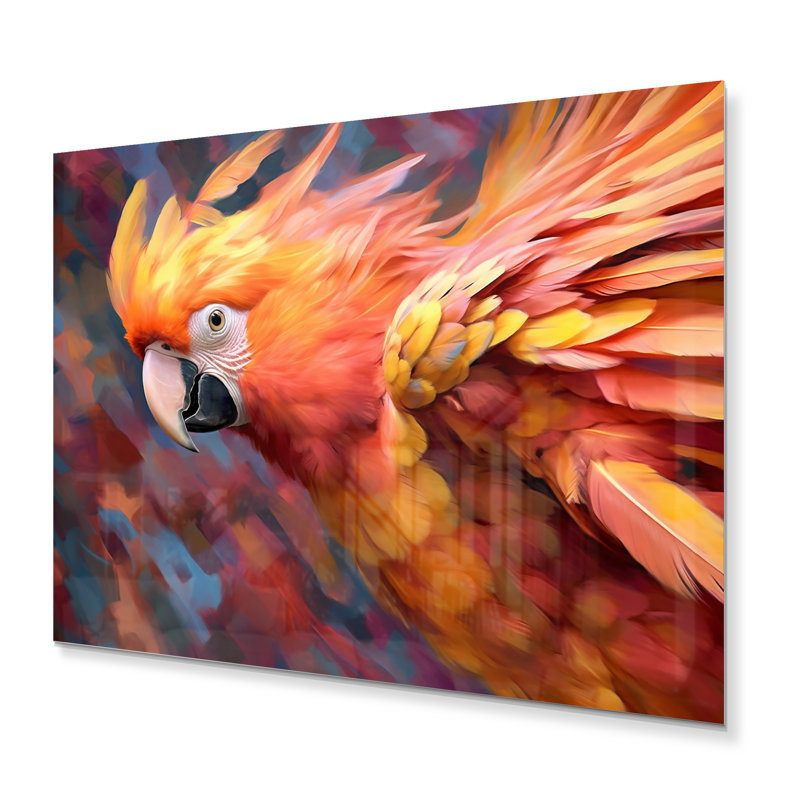 Décoration murale en métal Tropical Parrot II - Animaux, H 12 po x l 20 po x P 1 po