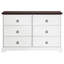 Commode blanche 6 chambres - Intérieur spacieux avec des détails charmants et des rails en métal