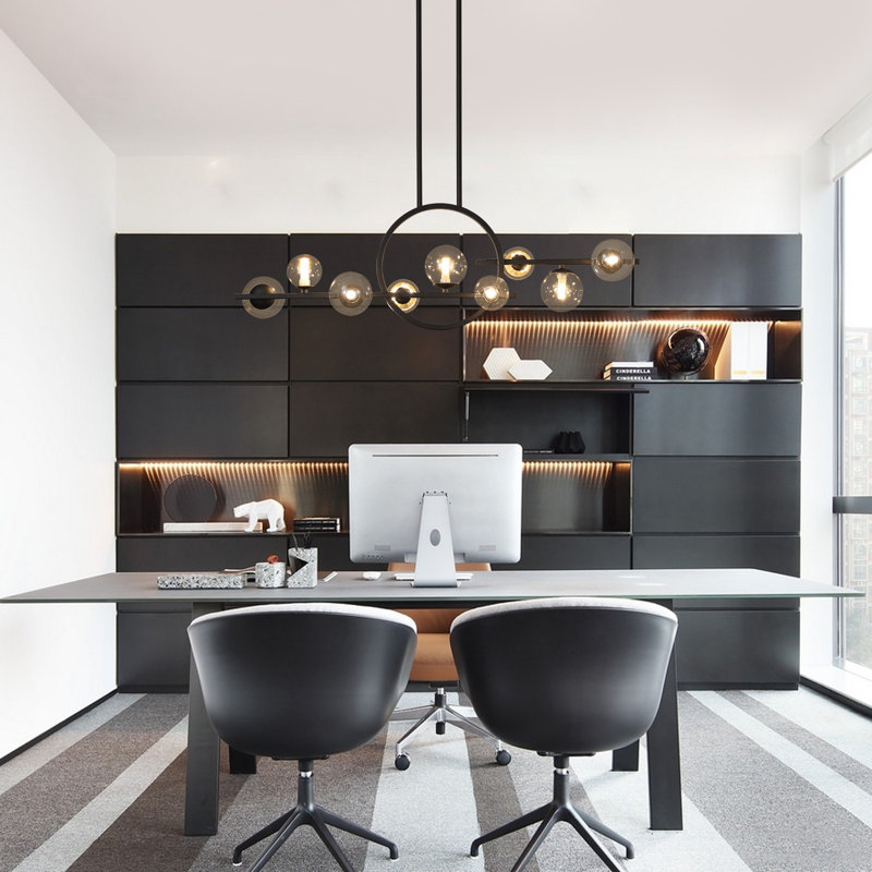 Avijot 1 - Luminaires suspendus sphériques modernes, Noir