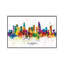 Los Angeles California Skyline Splash by Michael Tompsett - 1 Piece Wall Art on Canvas-1584349569-1584349573