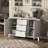 Sideboard With Wave Design - 3 Adjustable Shelves, 3 Drawers & Soft-Close Doors, Storage Console Table With Metal Handles, Suitable For Study, Hallway And Living Room-539684611