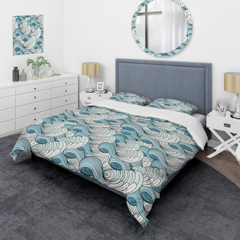 Ensemble de housse de couette côtier, Housse simple + 1 taie décorative