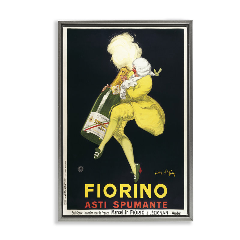 Cadre flottant rétro Fiorno Wine, design par Marcus Jules, H 31 po x l 21 po, Cadre flottant gris lustré