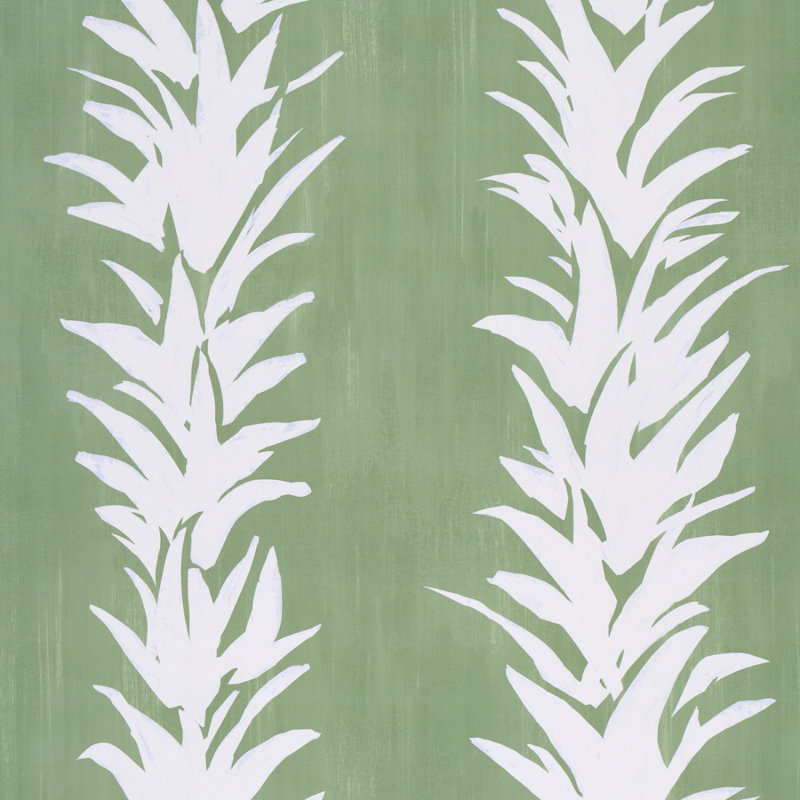 Schumacher x Backdrop White Lotus Wallpaper, Soft Green, Paper