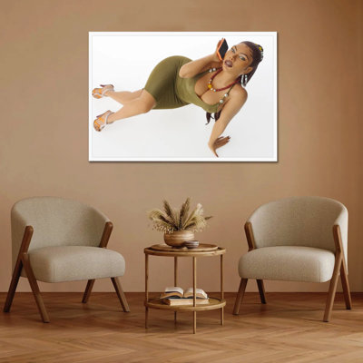 Good Black Art | "Gabriela", reproduction de photo sur toile | Édition limitée encadrée XL | Cadre en bois massif par PJ Harper