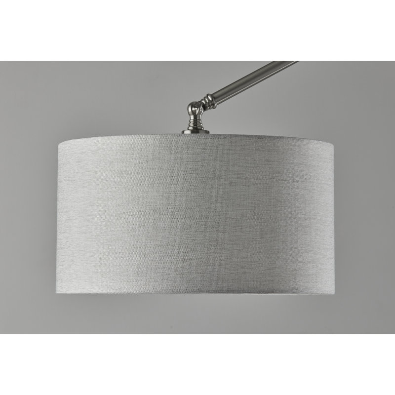 Lampe sur pied à bras articulé 77 po Perolio Schutt, Gris