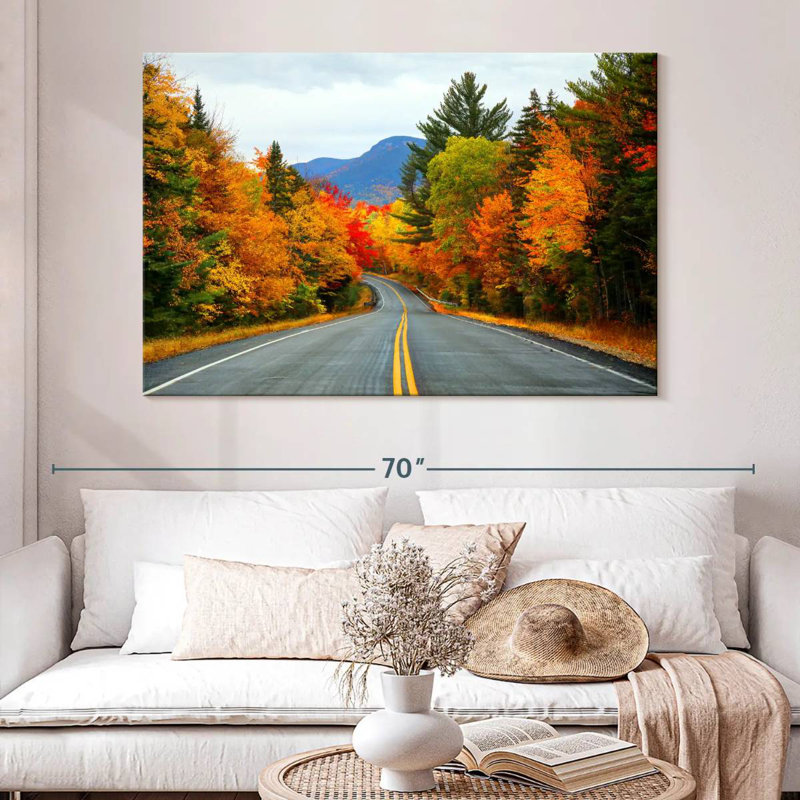 Mehar, New Hampshire, route d'automne, H 34 po x l 51 po
