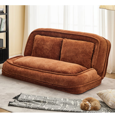 Vidéo fournie : Lit double pour humain et chien Lazy Orange Chenille 2 places pour se détendre le matin, récemment amélioré pour étudier
