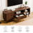 62'' Rounded Corner Design Tv Stand With Drawer And Shelves To Fit Up To 70" Tvs