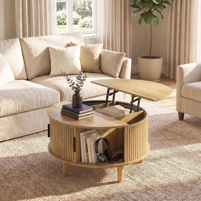 Table basse Mid-Century, Oak