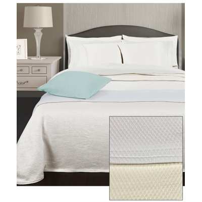 Couvre-lit Hyatt matelassé blanc grand