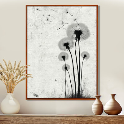 Reproduction d'art sur toile, pissenlit rétro