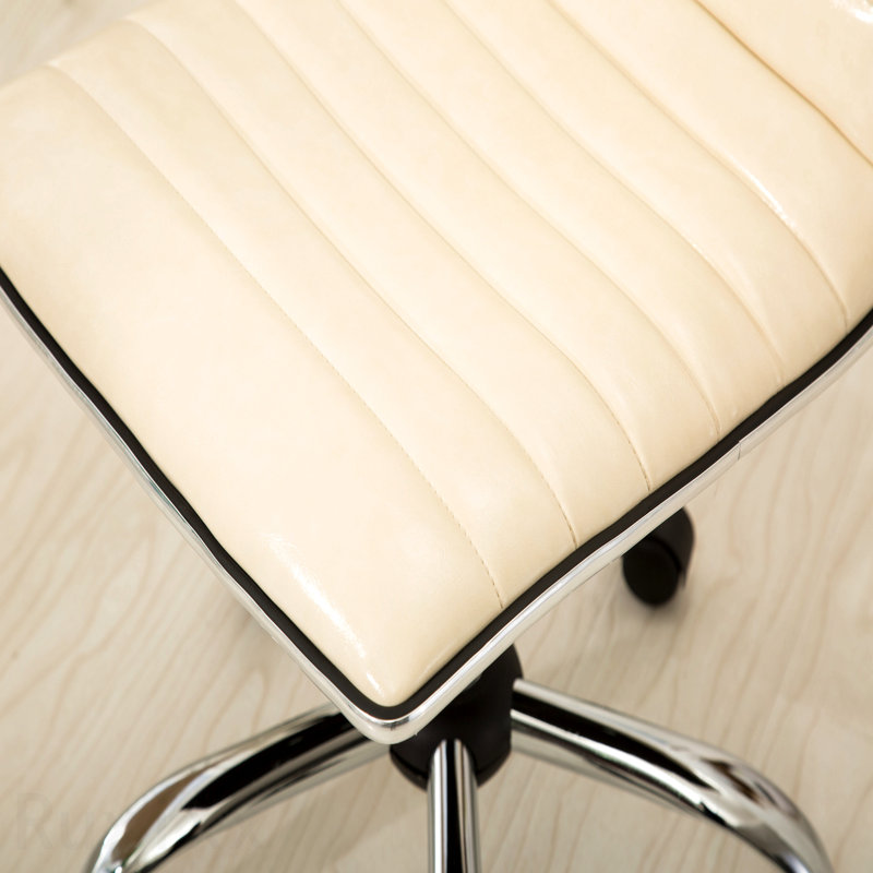 Beige Chromel Adjustable Air Lift Office Chair, Beige