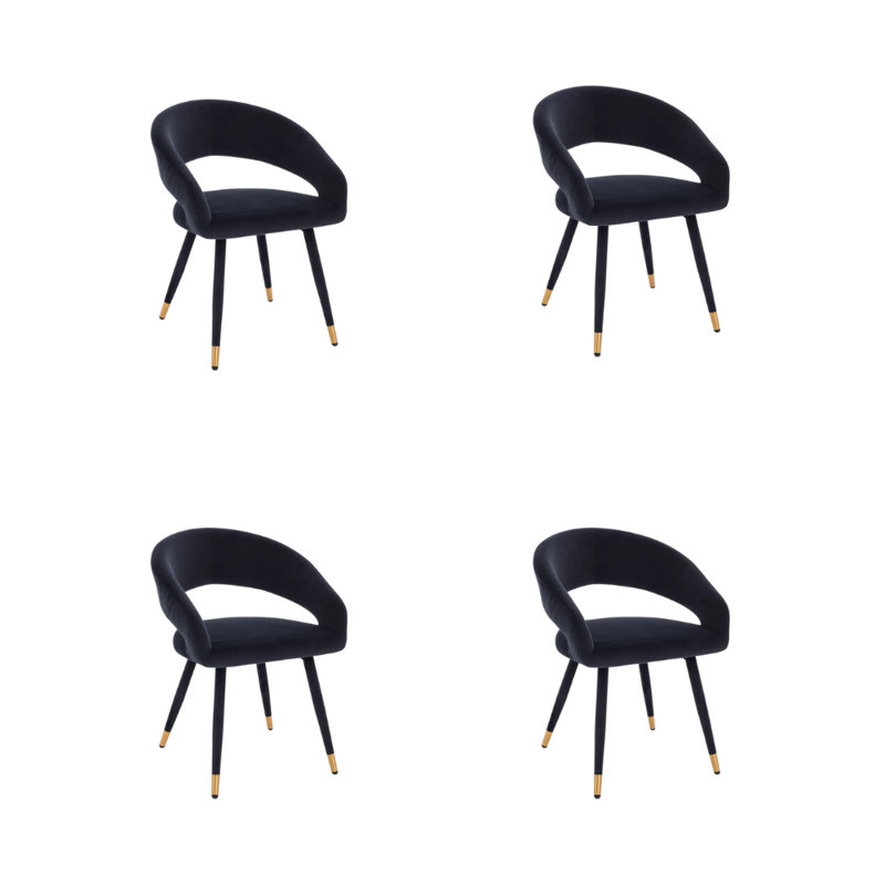Fauteuil en velours noir
