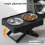 Bol pour chien surélevé réglable avec 2 bols à nourriture-118499026