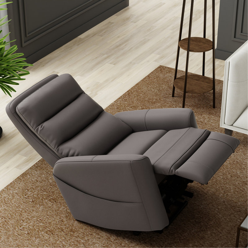 Fauteuil relevable en similicuir gris Bentley, Gris