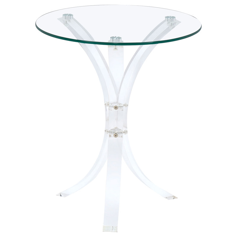 Table d'appoint ronde Cosey, Blanc