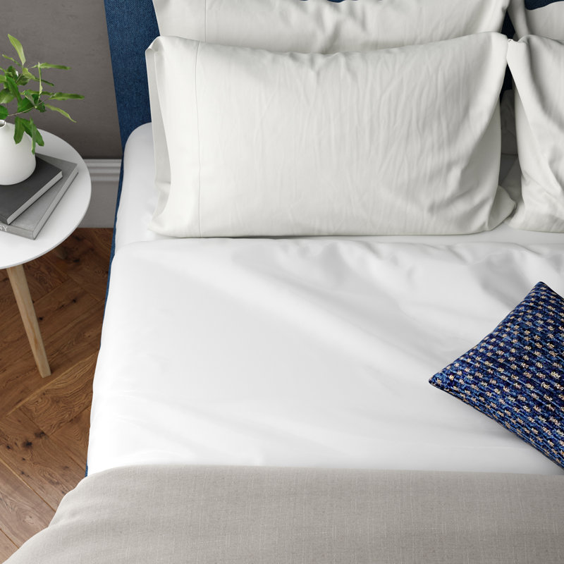 Broadlands Cotton Blend Sateen Flat Sheet, White, Super King (6')
