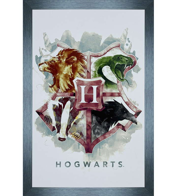Hogwartz Logo Print - Framed Print Wall Art, 43x33