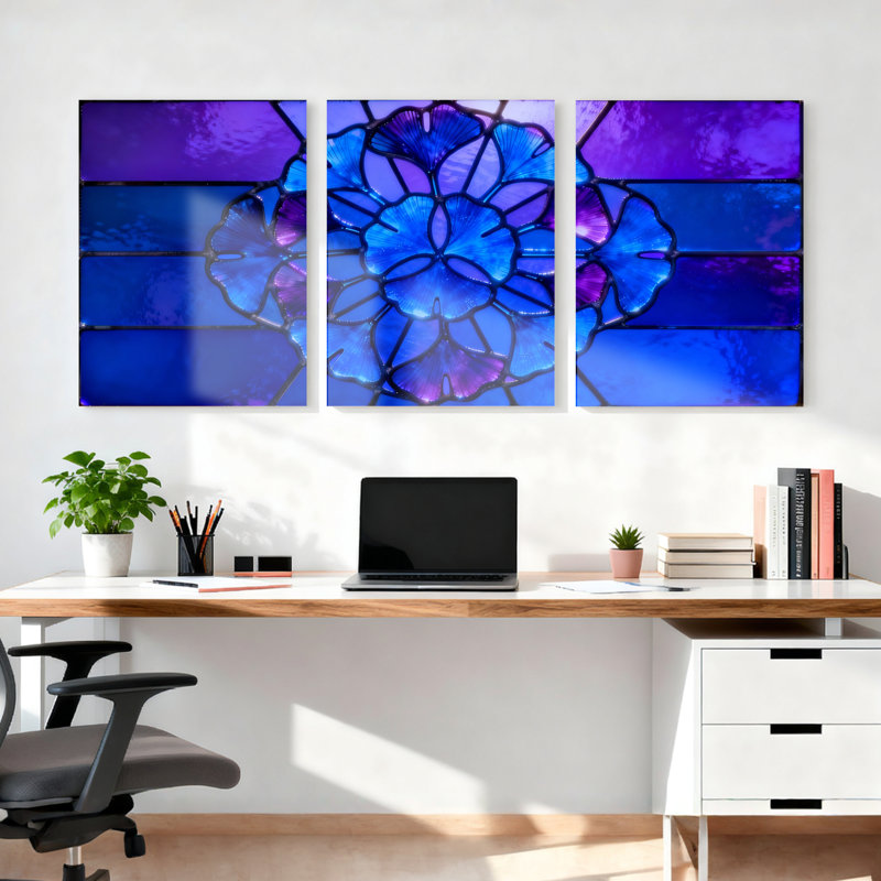 Ensemble de 3 reproductions de peinture à l'huile sur toile tendue, H 18 po x l 36 po
