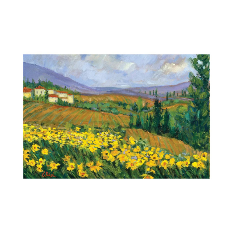 Field Of Yellow by Alexi Fine - Wrapped Canvas Print, 66.04 cm H x 45.72 cm W x 1.91 cm D