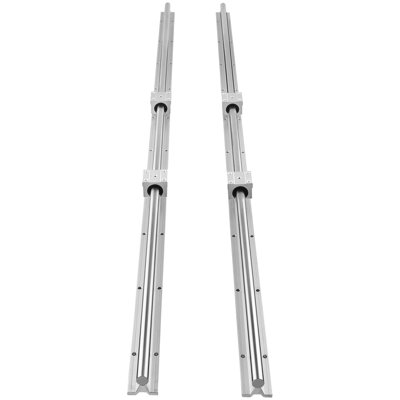 Linear Guide Rail Set, SBR16 1500mm, 2 PCS 59 in/1500 mm SBR16 Guide Rails and 4 PCS SBR16UU Slide Blocks, Linear Rails and Bearings Kit for Automated Machines DIY Project CNC Router Machines