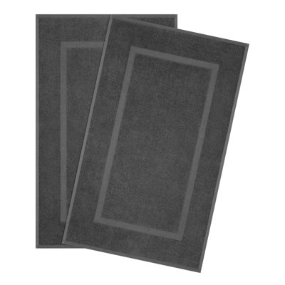 Tapis de bain 100% coton pour salle de bain, paquet de 2 tapis de sol à séchage rapide 20 x 34 po