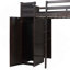 Lit mezzanine avec lit simple autoportant, tablettes, bureau et garde-robe-145323492-145323513