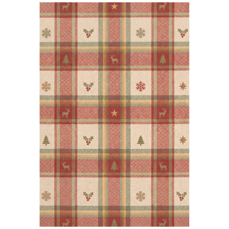 Tapis de Noël moderne Cizre, Rectangle 2 pi 7 po x 4 pi 7 po