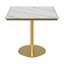 Table carrée bistro moderne tulipe 31,5 pouces avec plateau en faux marbre, facile à assembler, structure en métal robuste-1590138639
