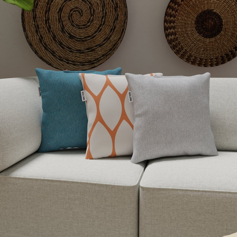 Geometric Reversible Throw Pillow, Ceramic