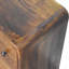 Petite commode courbée en bois massif à 3 tiroirs avec pieds nordiques
