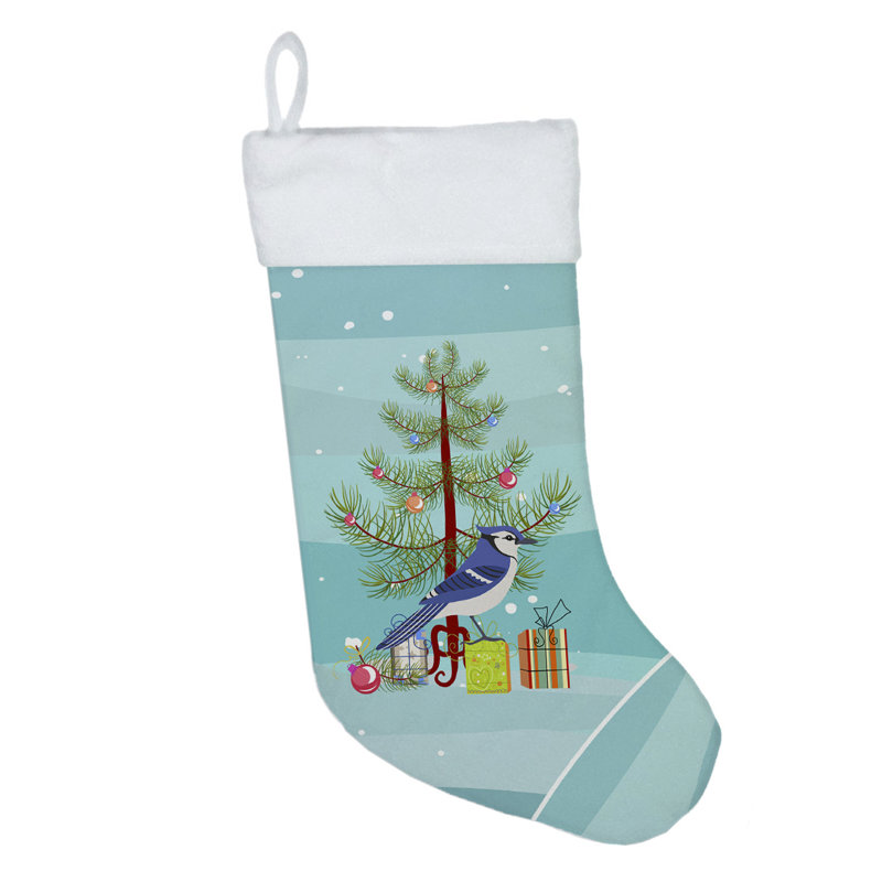 Jay Bird Merry Christmas Stocking