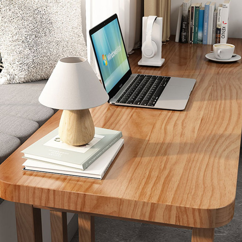 Tan Rectangular Solid Wood desks, Right Hand Return, 29.53"H x 70.87" W x 47.24" D