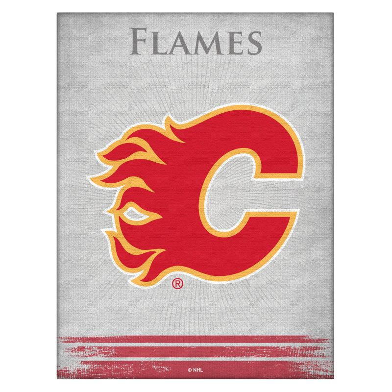 « NHL », impression sur toile, Calgary Flames, H 15 cm x l 20 cm