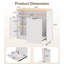 Meuble-poubelle coulissant pour poubelle de 49 litres avec rangement, blanc