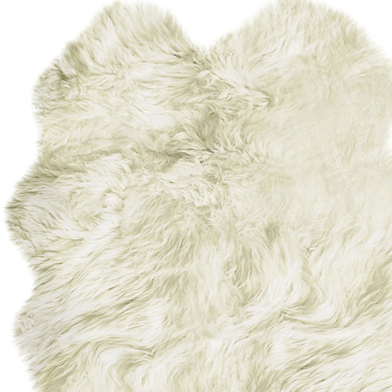 Colello Natural New Zealand Sheepskin Area Rug, Novelty 4' x 6'