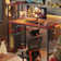 Johnothan Computer Desk with 4 Tiers Shelves, LED, 44" Office Desk with Storage Bag & Printer Shelf