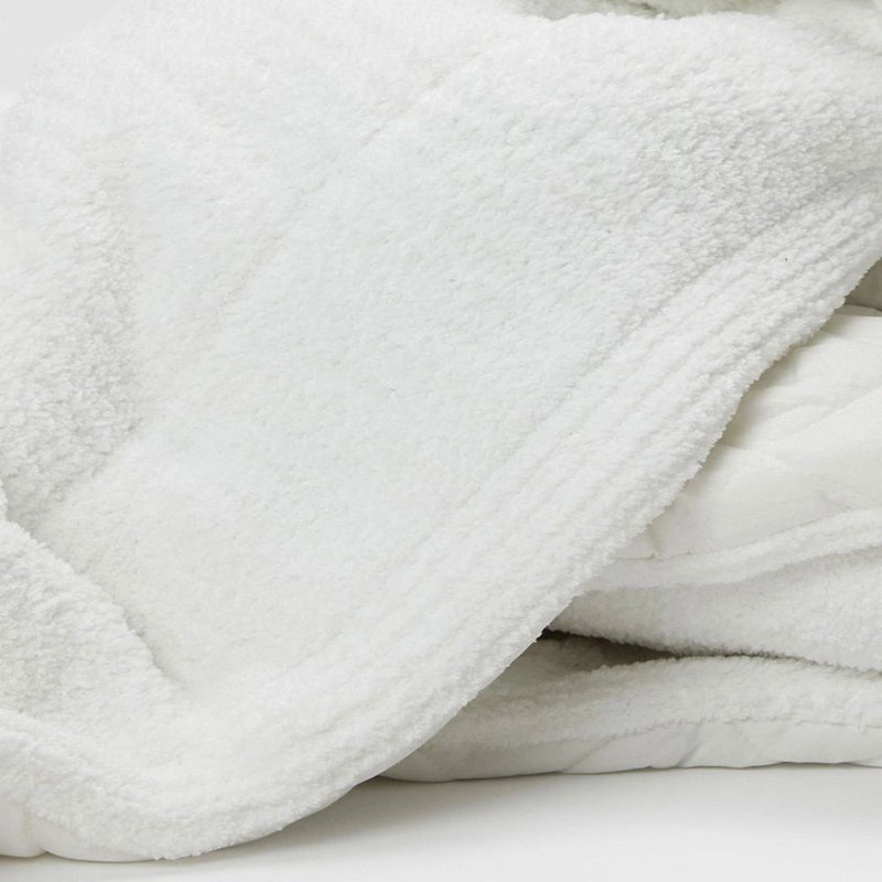 Off White Twin Reversible Microfiber Comforter